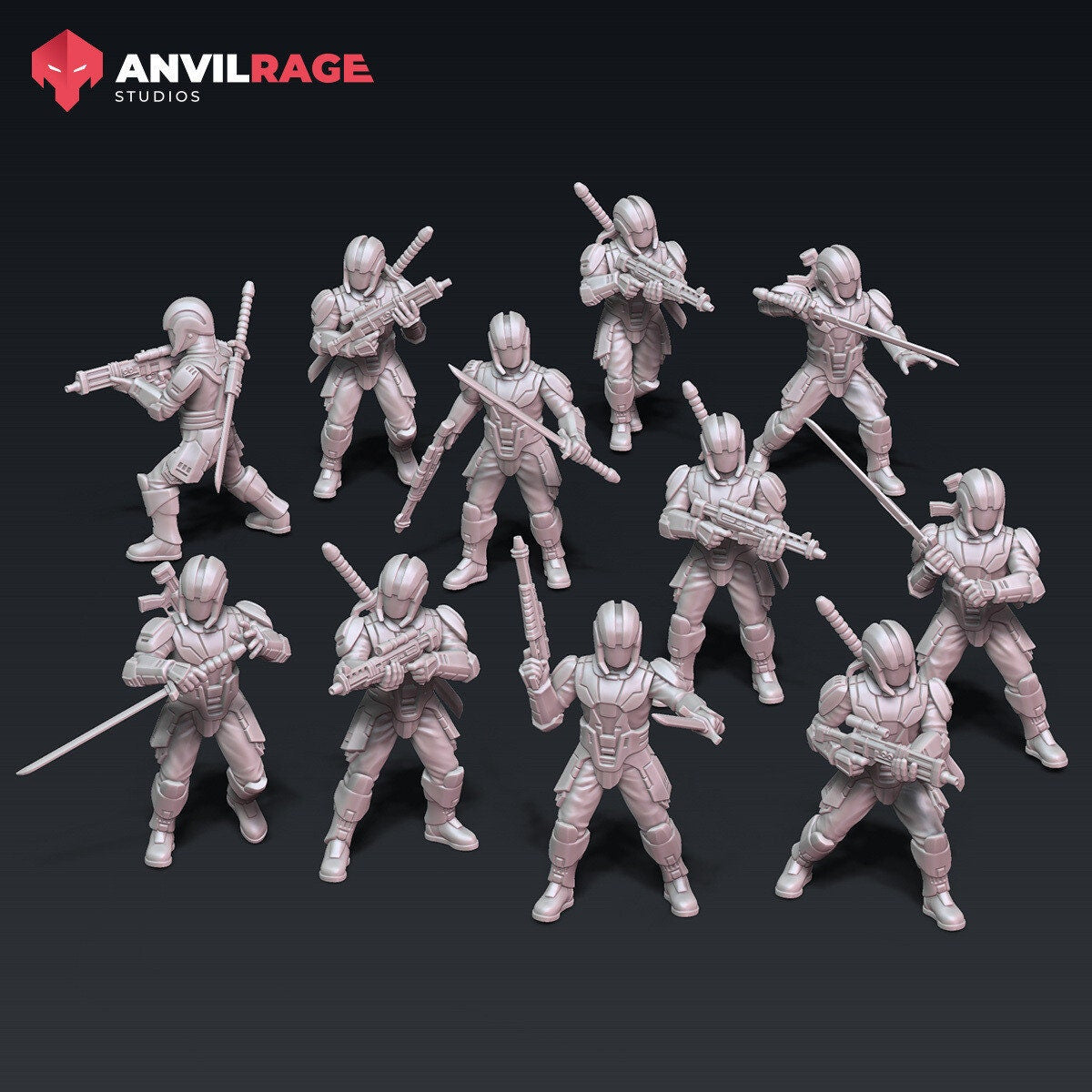 Dark Troopers - set of 10 (Sculpted by Anvilrage Studios)