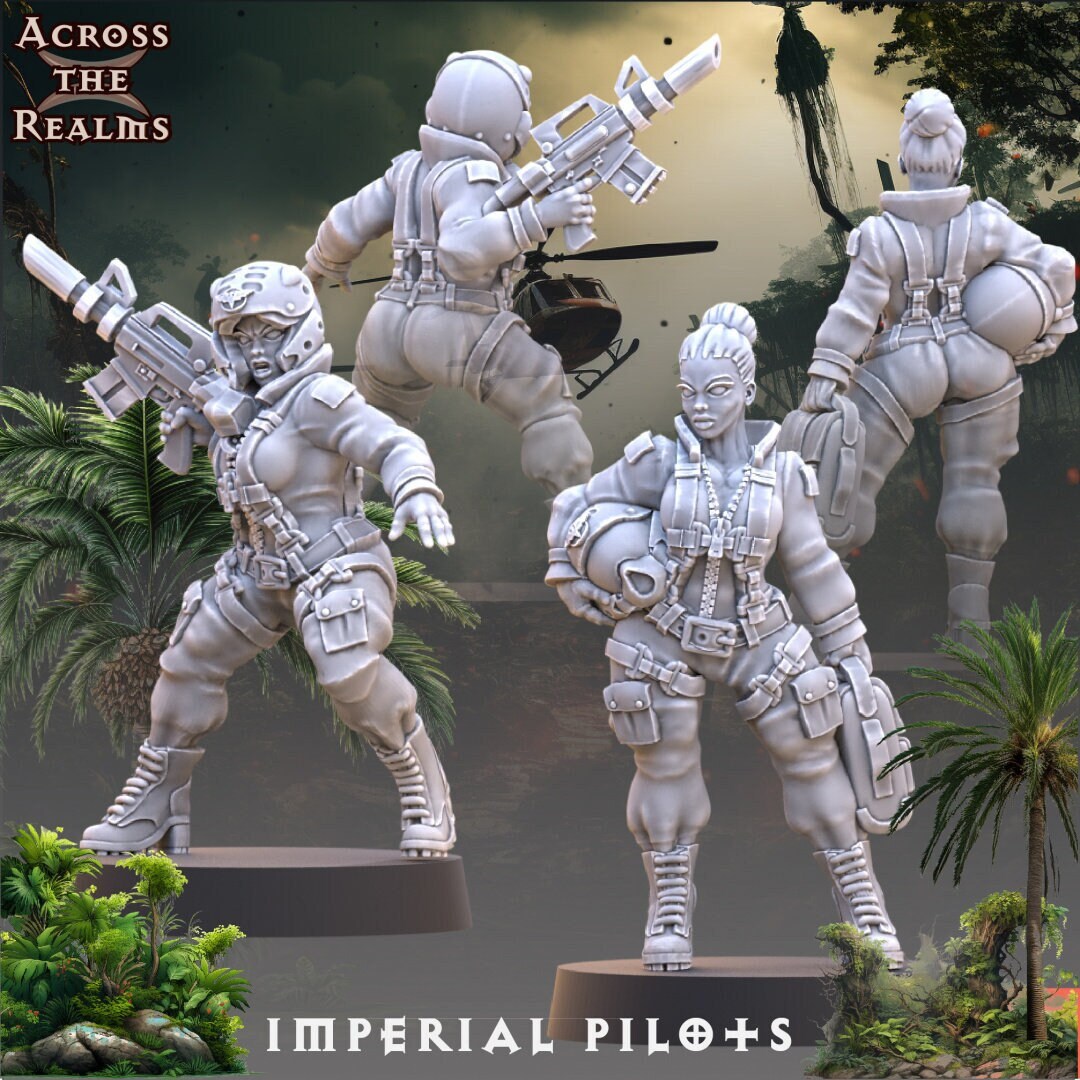 Imperial Pilots (2 Models) - (sculpted by Across the Realms)
