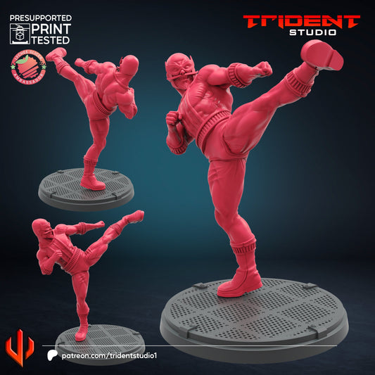 Batroc the Leaper (Fan art sculpted by Trident Studio) (Crisis Protocol Proxy/Alternative)