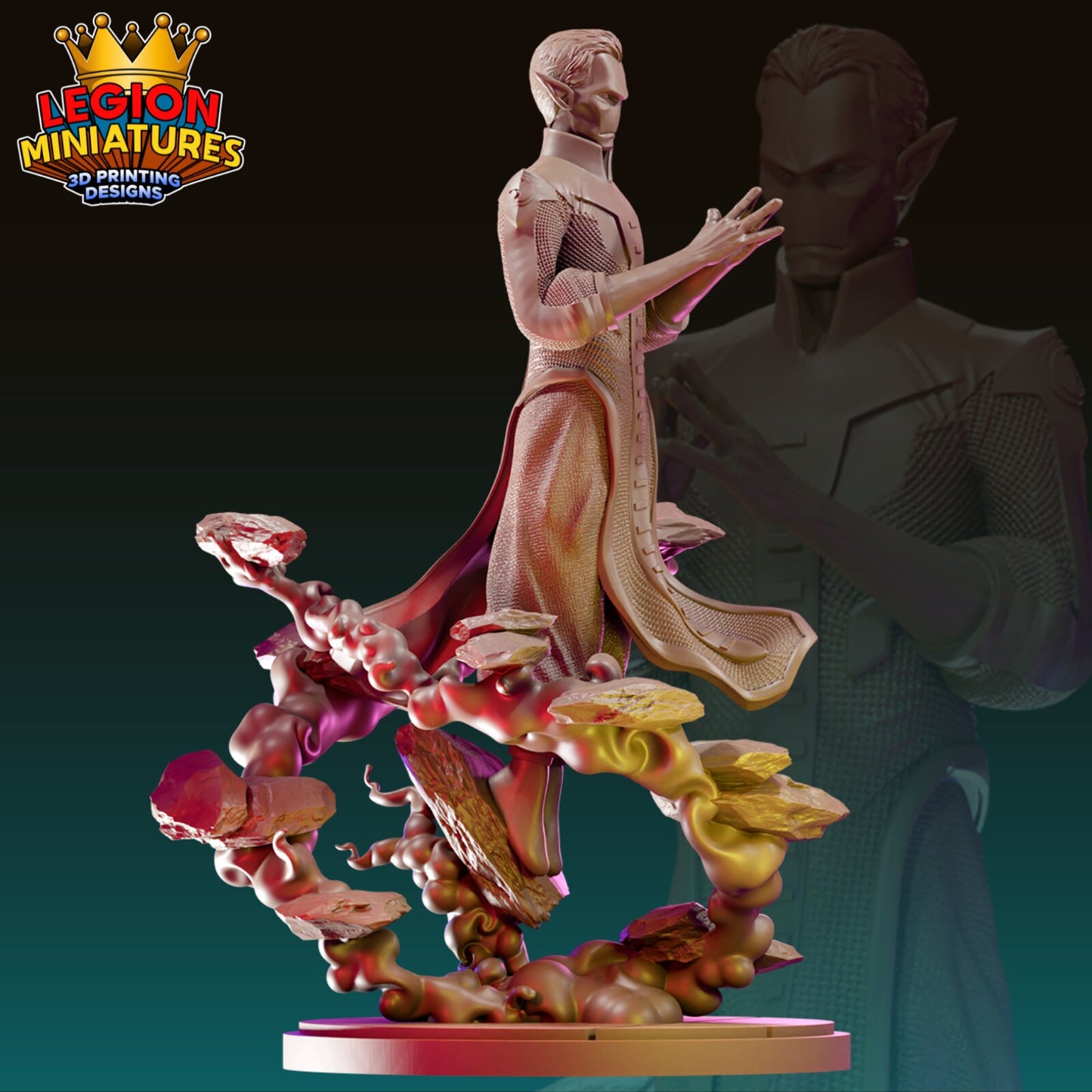Ebony Maw Fan-Art 40mm Miniature (Sculpted by Legion Miniatures) (Crisis Protocol Proxy/Alternative)