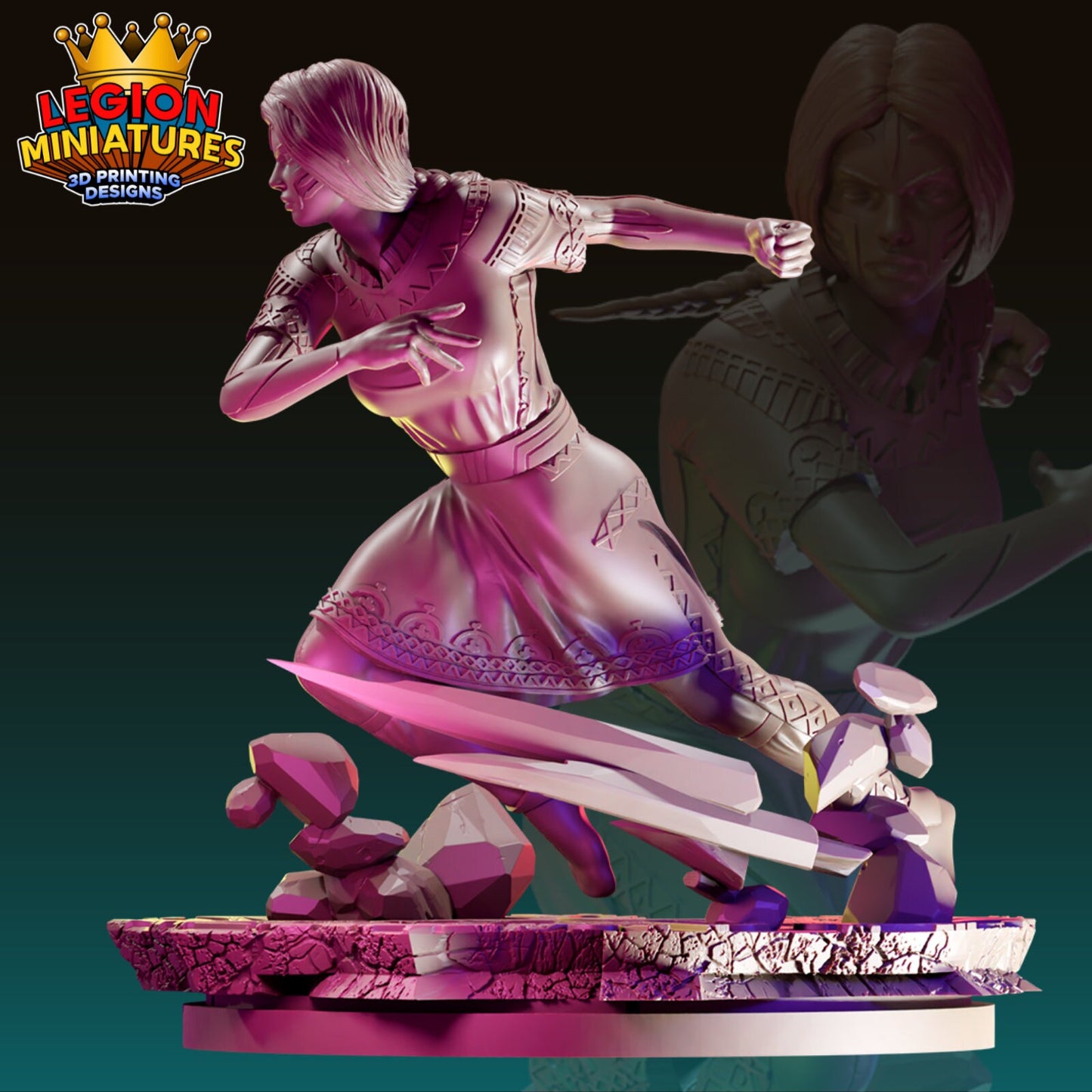 Kahhori Fan-Art 40mm Miniature (Sculpted by Legion Miniatures) (Crisis Protocol Proxy/Alternative)