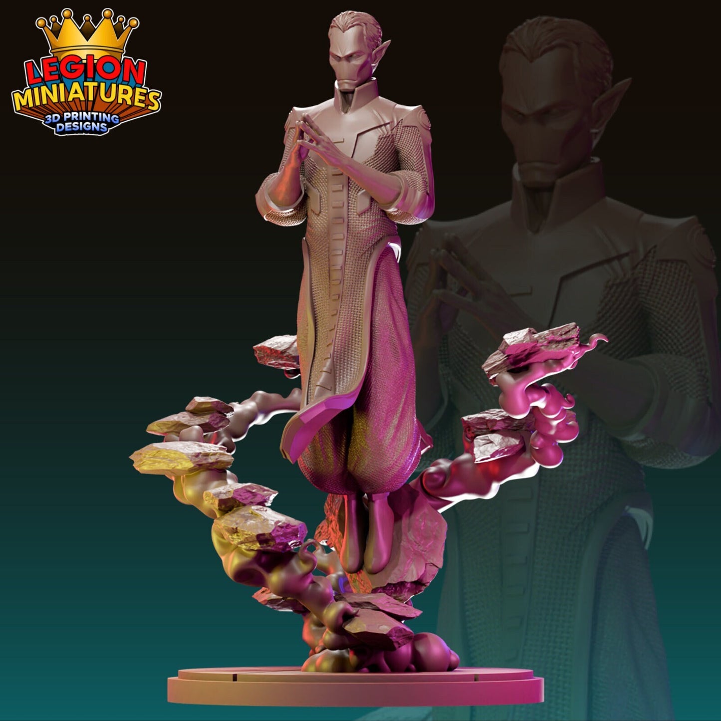 Ebony Maw Fan-Art 40mm Miniature (Sculpted by Legion Miniatures) (Crisis Protocol Proxy/Alternative)