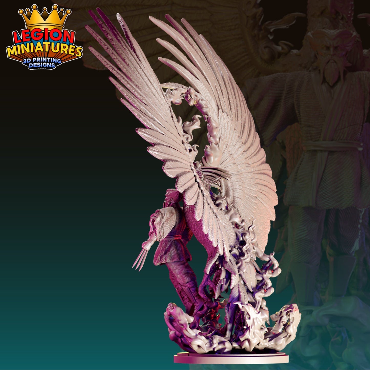 Old Logan Phoenix Fan-Art 40mm Miniature (Sculpted by Legion Miniatures) (Crisis Protocol Proxy/Alternative)