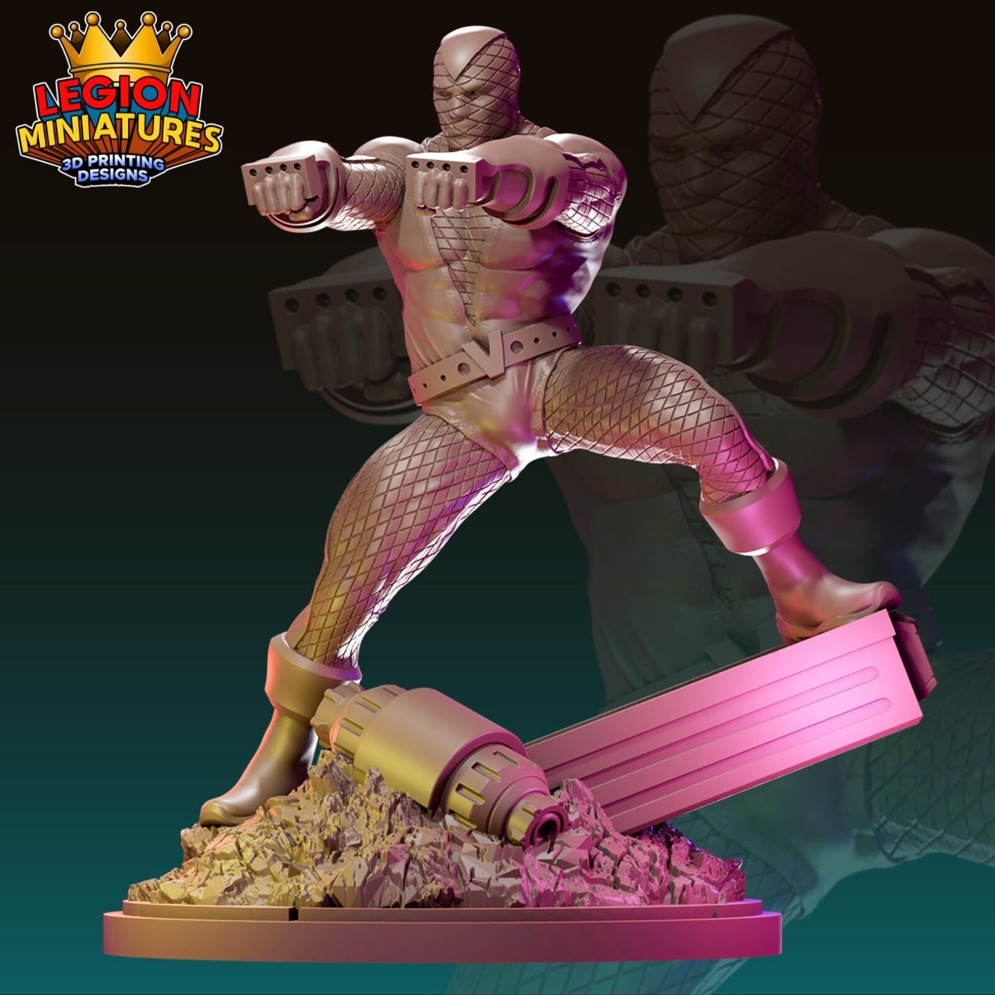 Shocker Fan-Art 40mm Miniature (Sculpted by Legion Miniatures) (Crisis Protocol Proxy/Alternative)