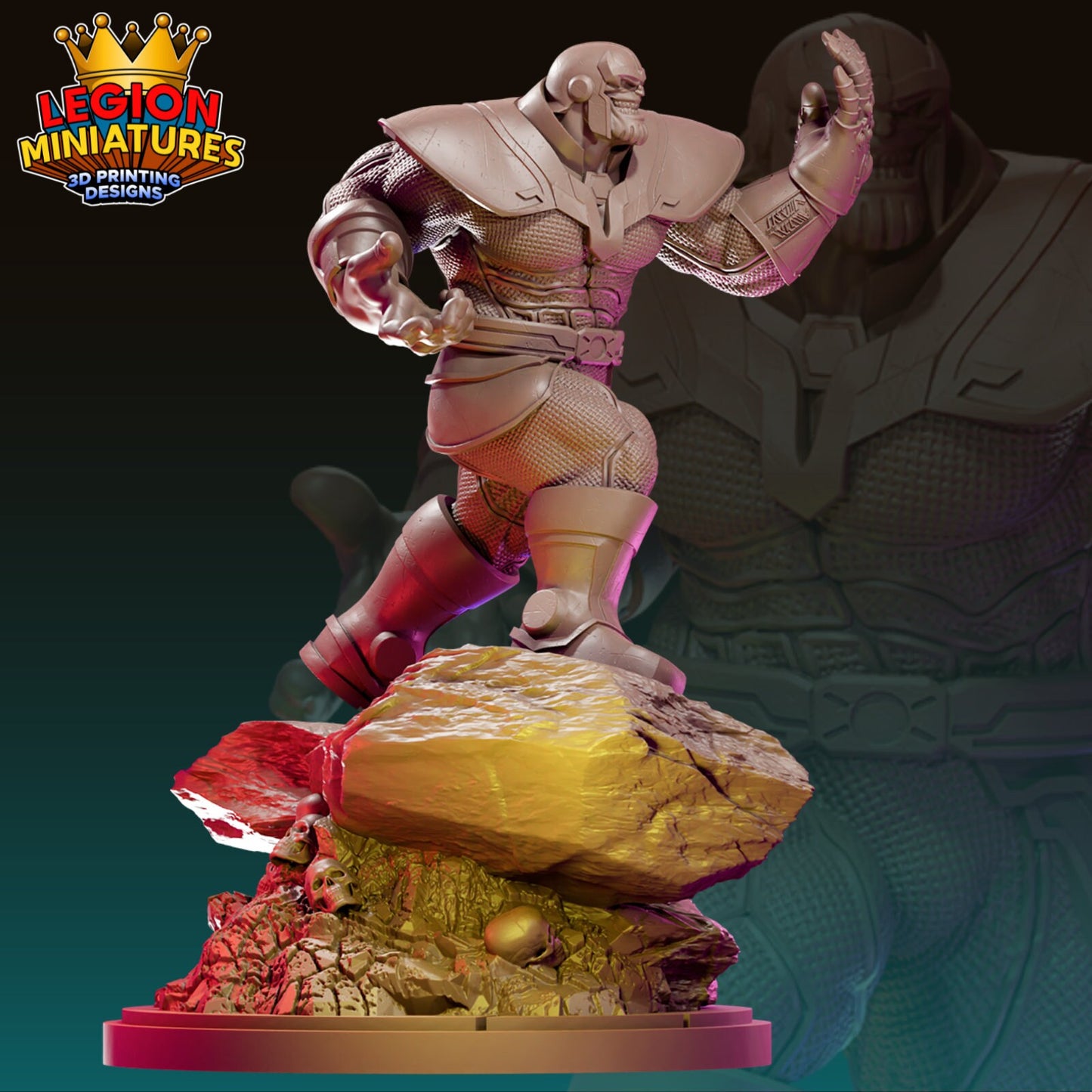 Thanos Fan-Art 40mm Miniature (Sculpted by Legion Miniatures) (Crisis Protocol Proxy/Alternative)