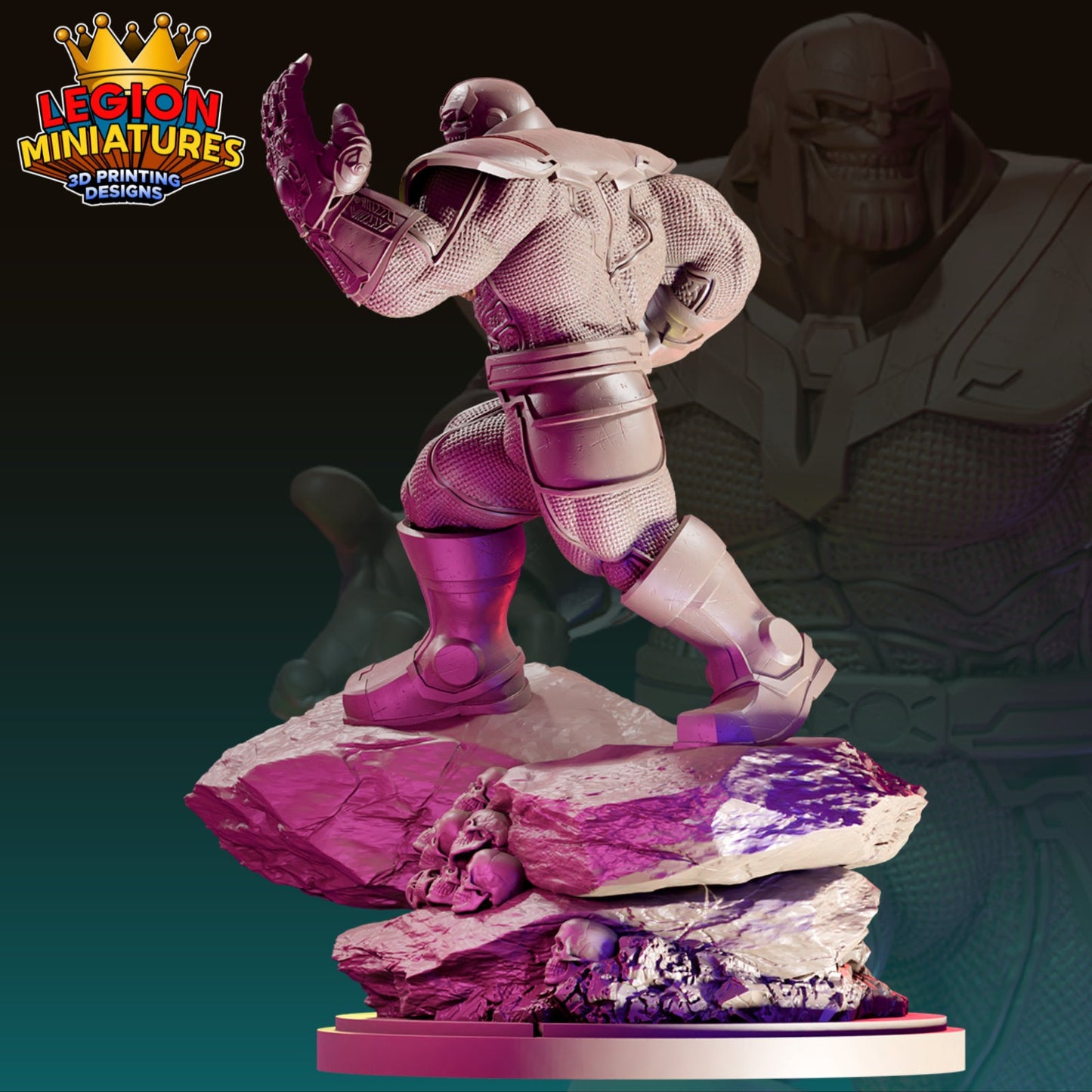 Thanos Fan-Art 40mm Miniature (Sculpted by Legion Miniatures) (Crisis Protocol Proxy/Alternative)