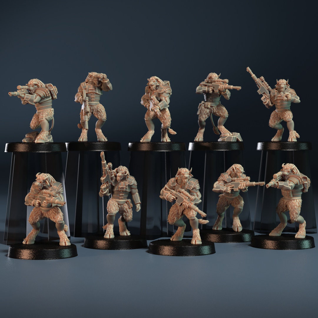 Roman Modular Saytr "Half-Horn" Auxilia (10) (sculpted by That Evil One)