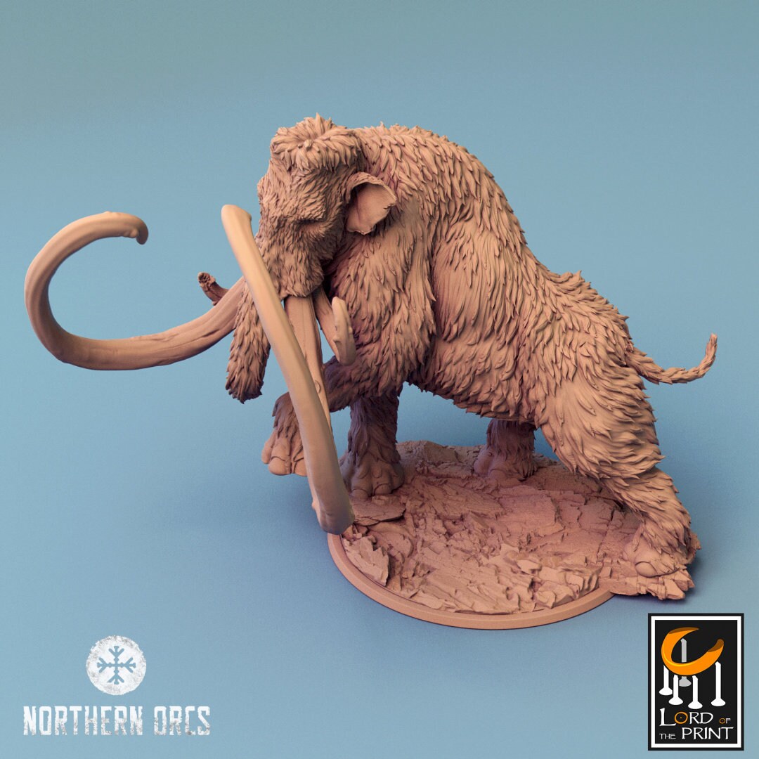 Mammoth, Frost Mantus (Sculpted by Lord of the Print)