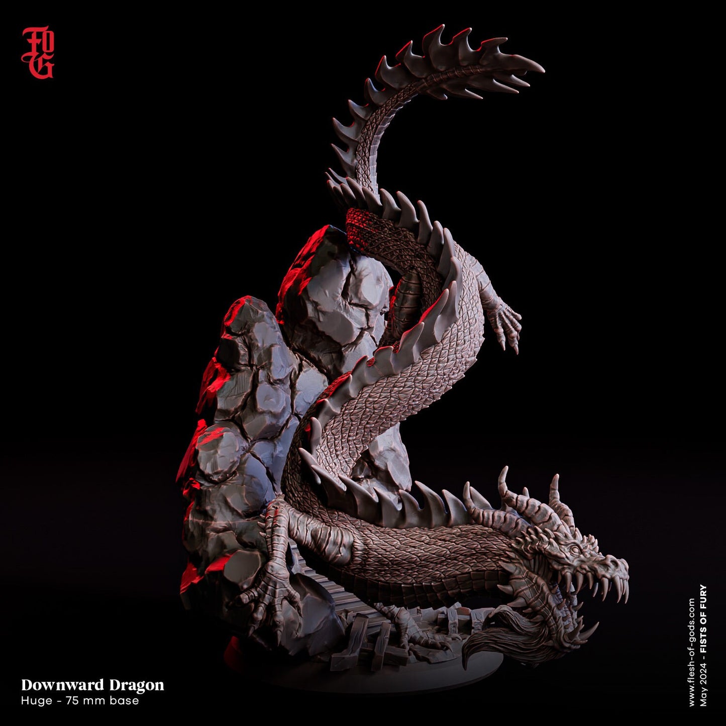 Downward Dragon & Skyward Dragon - Fists of Fury (sculpted by Flesh of Gods miniatures)