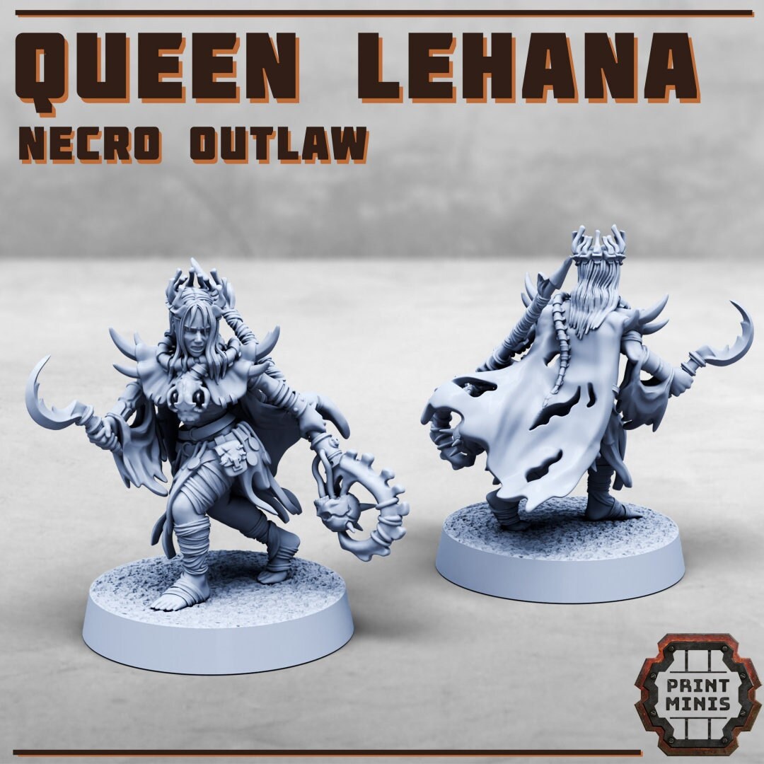 Queen Lehana - Necro Outlaw (by Print Minis)
