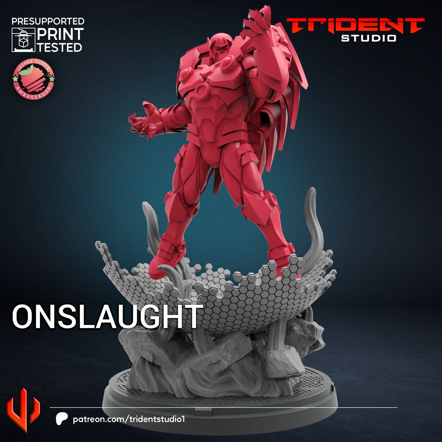 Onslaught (Fan art sculpted by Trident Studio)