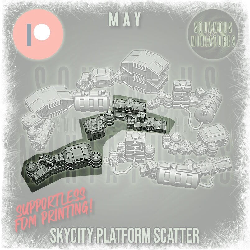 Custom Squamous (4 troopers . 2 terrain pieces)