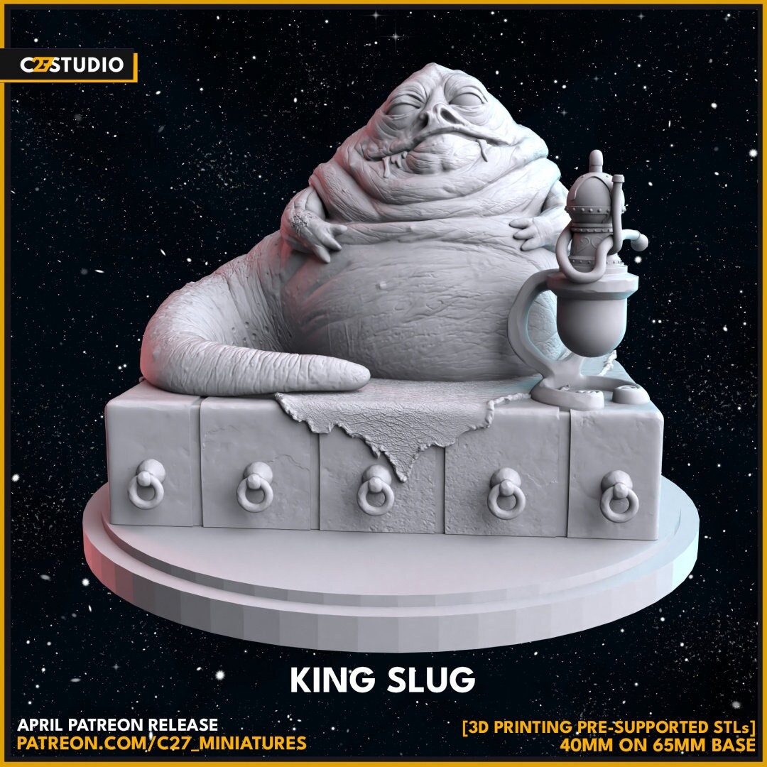 Jabba the Hutt / King Slug 40mm miniature (sculpted by C27 collectibles) (Crsis Protocol Proxy/Alternative)