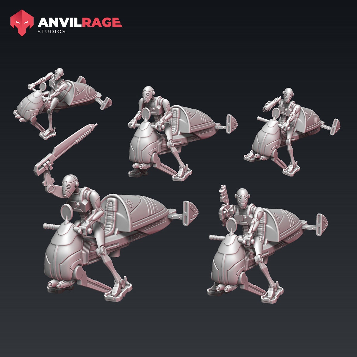 Ninja Speeder - set of 2 (Sculpted by Anvilrage Studios)