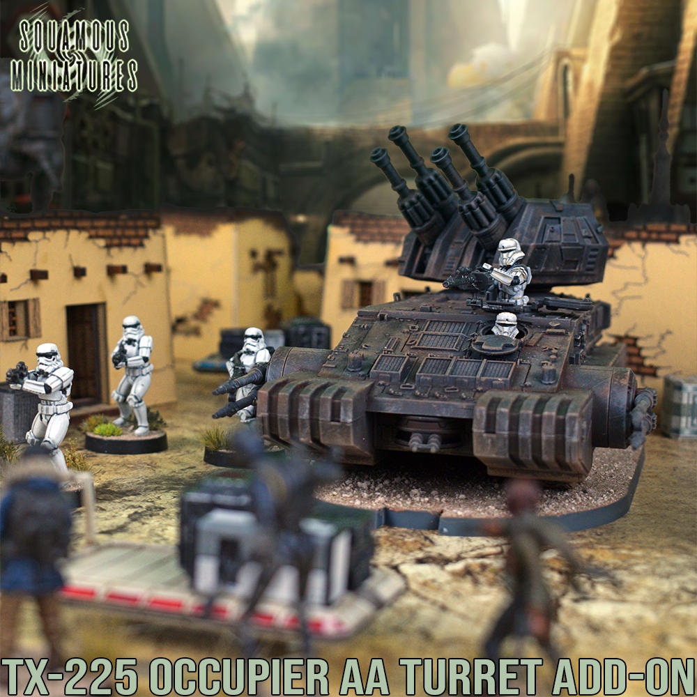 TX-225 Occupier AA Turret Add-on - FDM print (Sculpted by Squamous Miniatures)