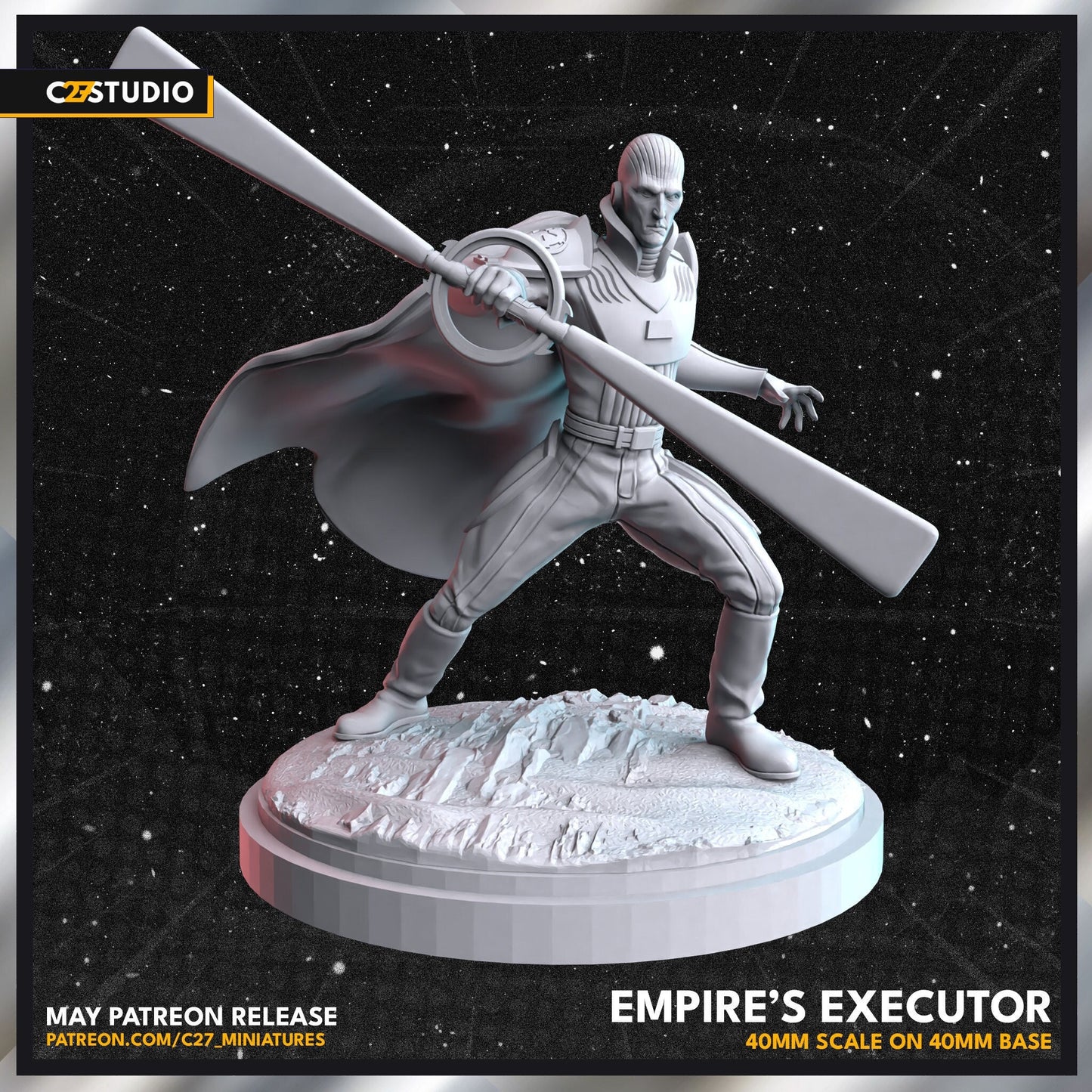 Grand Inquisitor / Empire's Executor 40mm miniature (sculpted by C27 collectibles) (Crisis Protocol Proxy/Alternative)
