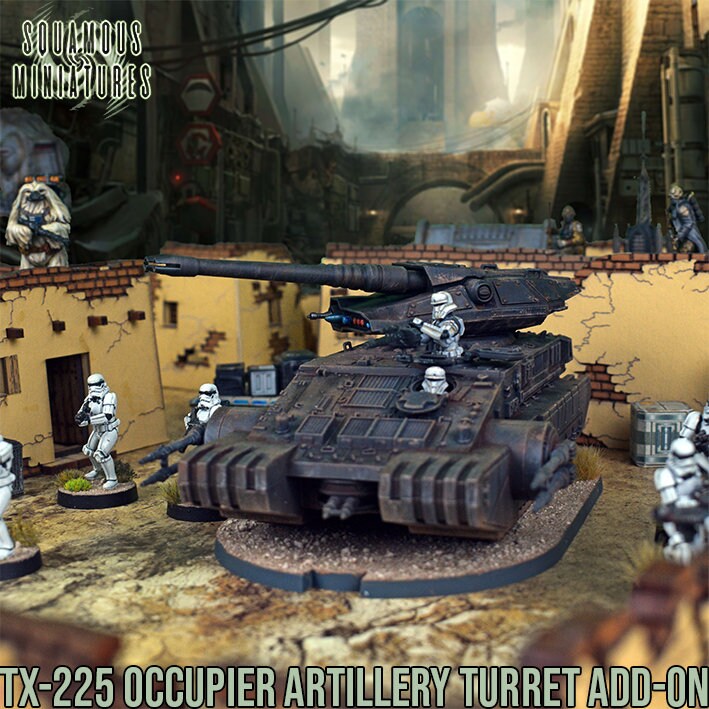 TX-225 Occupier Artillery Turret Add-on - FDM print (Sculpted by Squamous Miniatures)