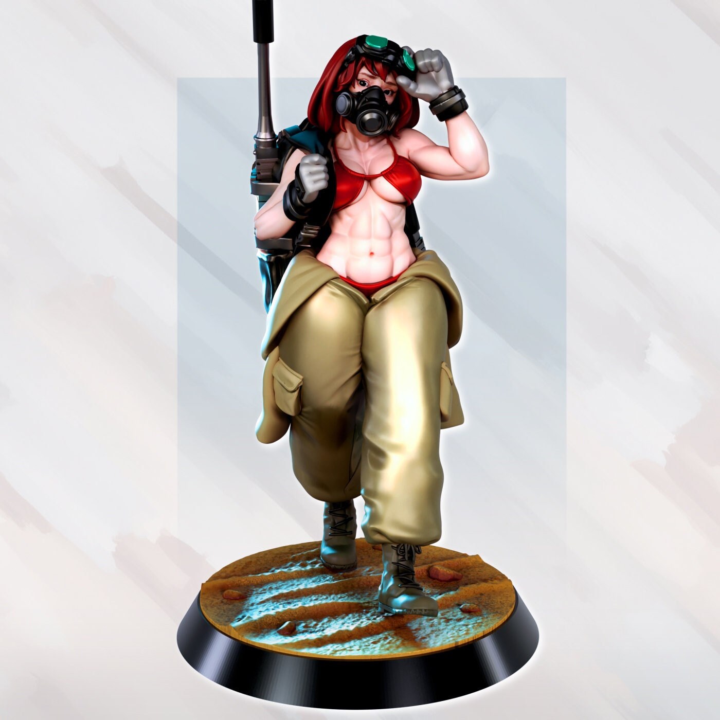 Krenzia - Military Girl - 32mm/75mm scale (sculpted by Gaz Minis)