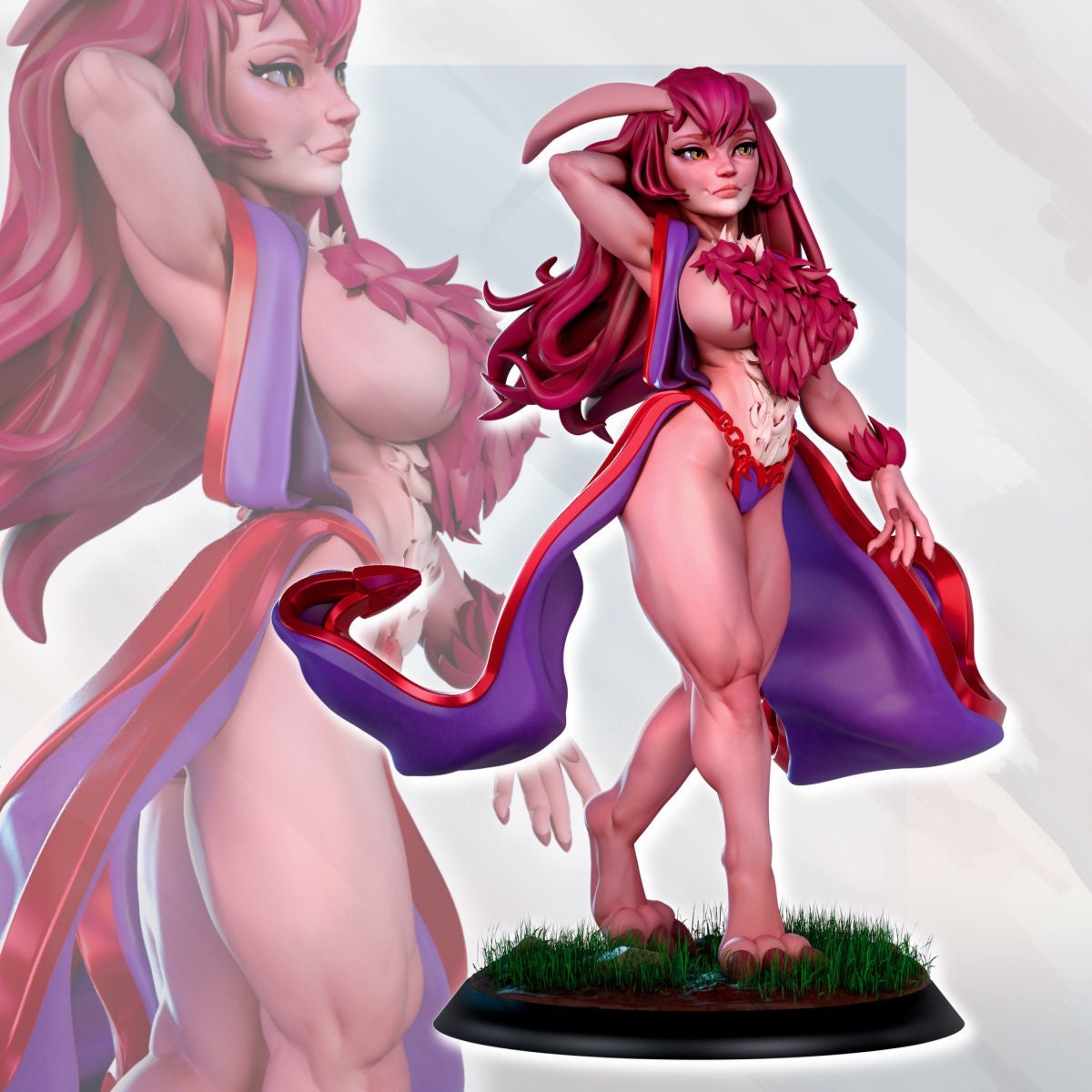 Lovander Monster Girl - 32mm/75mm scale (sculpted by Gaz Minis)