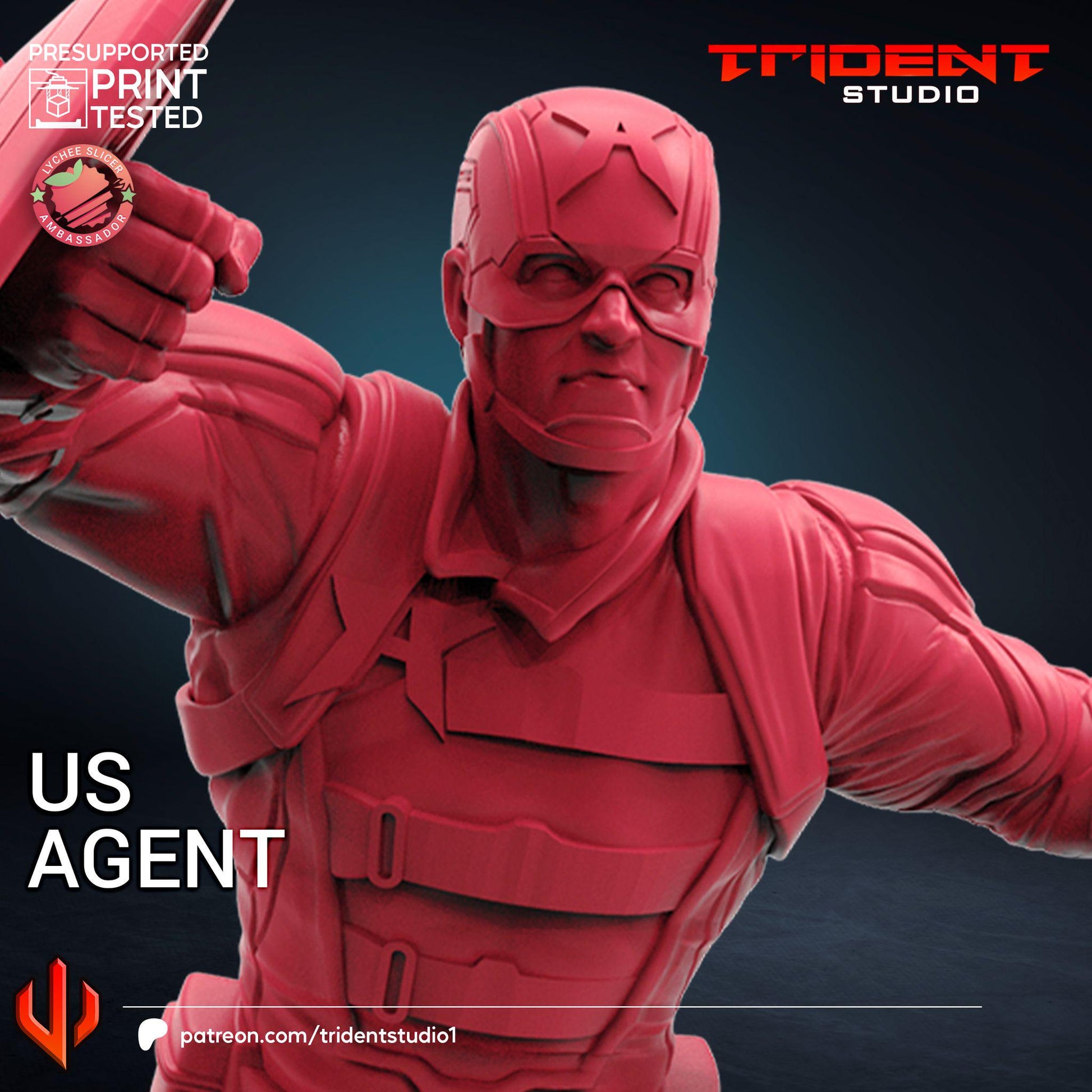 US Agent A (Fan art sculpted by Trident Studio) (Crisis Protocol Proxy/Alternative)