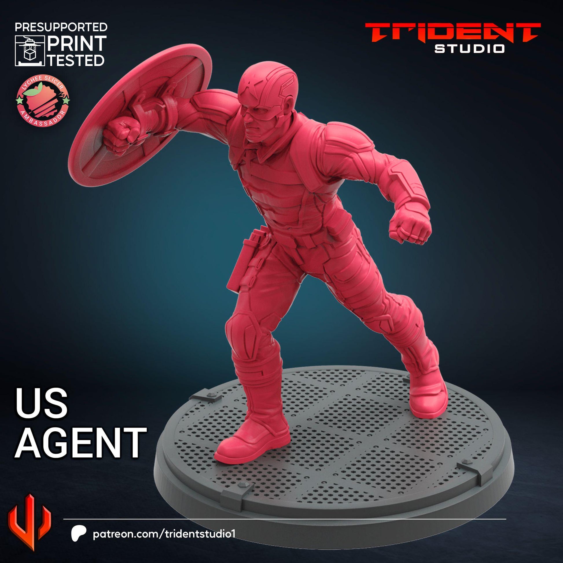 US Agent A (Fan art sculpted by Trident Studio) (Crisis Protocol Proxy/Alternative)
