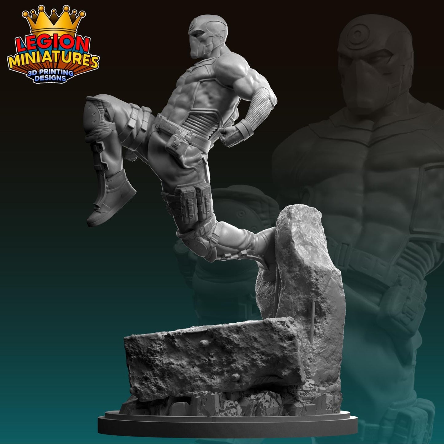 Ultimate Bullseye Fan-Art 40mm Miniature (Sculpted by Legion Miniatures) (Crisis Protocol Proxy/Alternative)