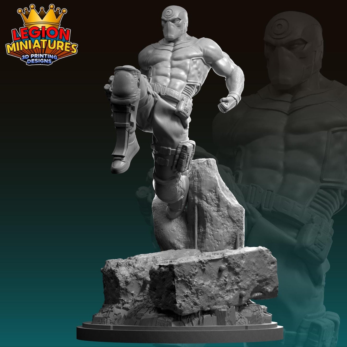 Ultimate Bullseye Fan-Art 40mm Miniature (Sculpted by Legion Miniatures) (Crisis Protocol Proxy/Alternative)