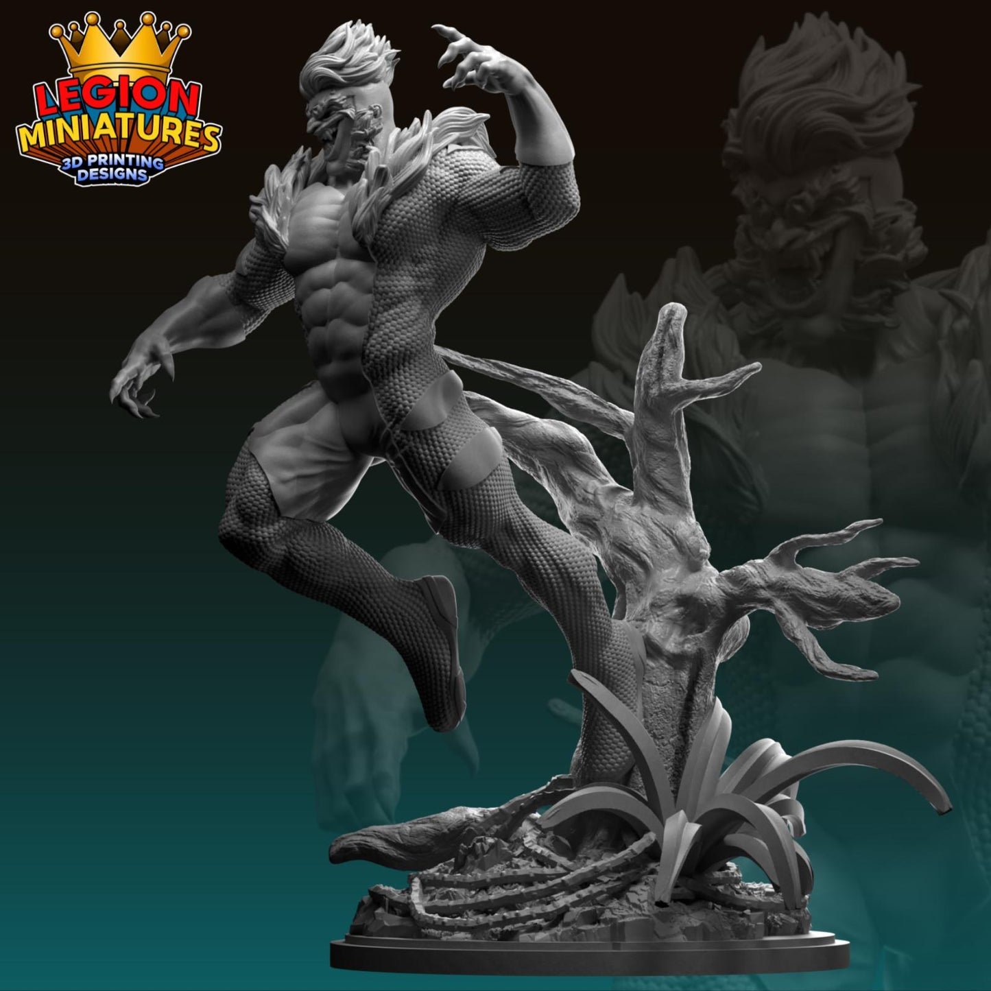 Sabretooth Fan-Art 40mm Miniature (Sculpted by Legion Miniatures) (Crisis Protocol Proxy/Alternative)
