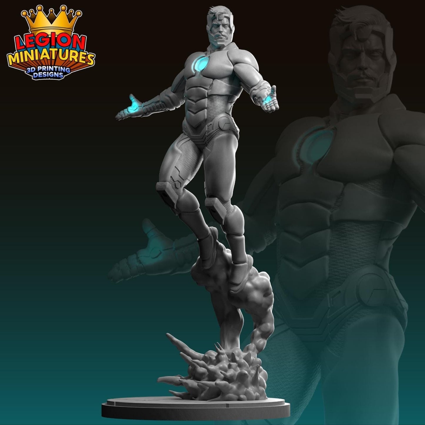 Superior Iron Man Fan-Art 40mm Miniature (Sculpted by Legion Miniatures) (Crisis Protocol Proxy/Alternative)