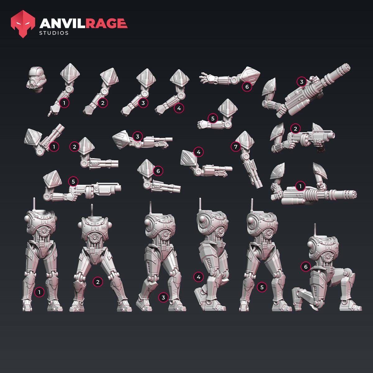 Stormdroid Troopers - set of (Sculpted by Anvilrage Studios)