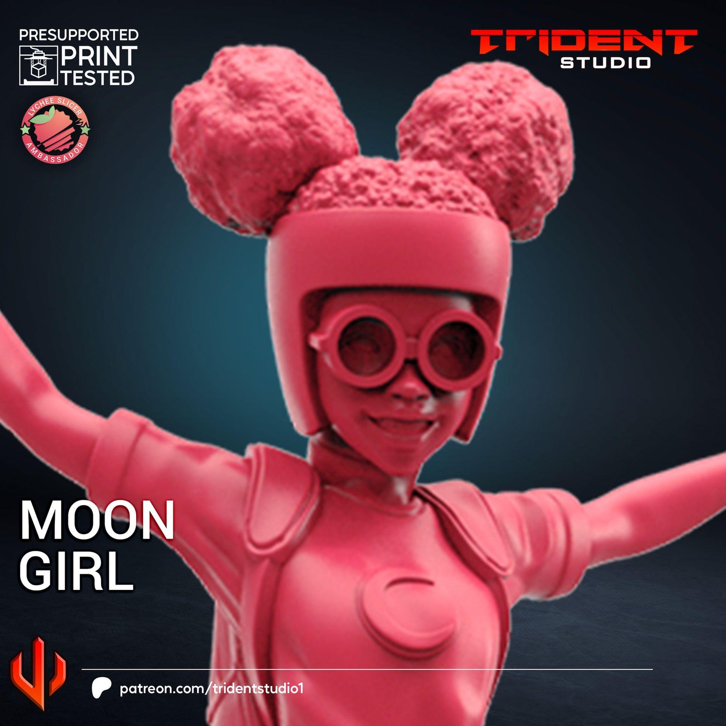 Moon Girl (Fan art sculpted by Trident Studio) (Crisis Protocol Proxy/Alternative)