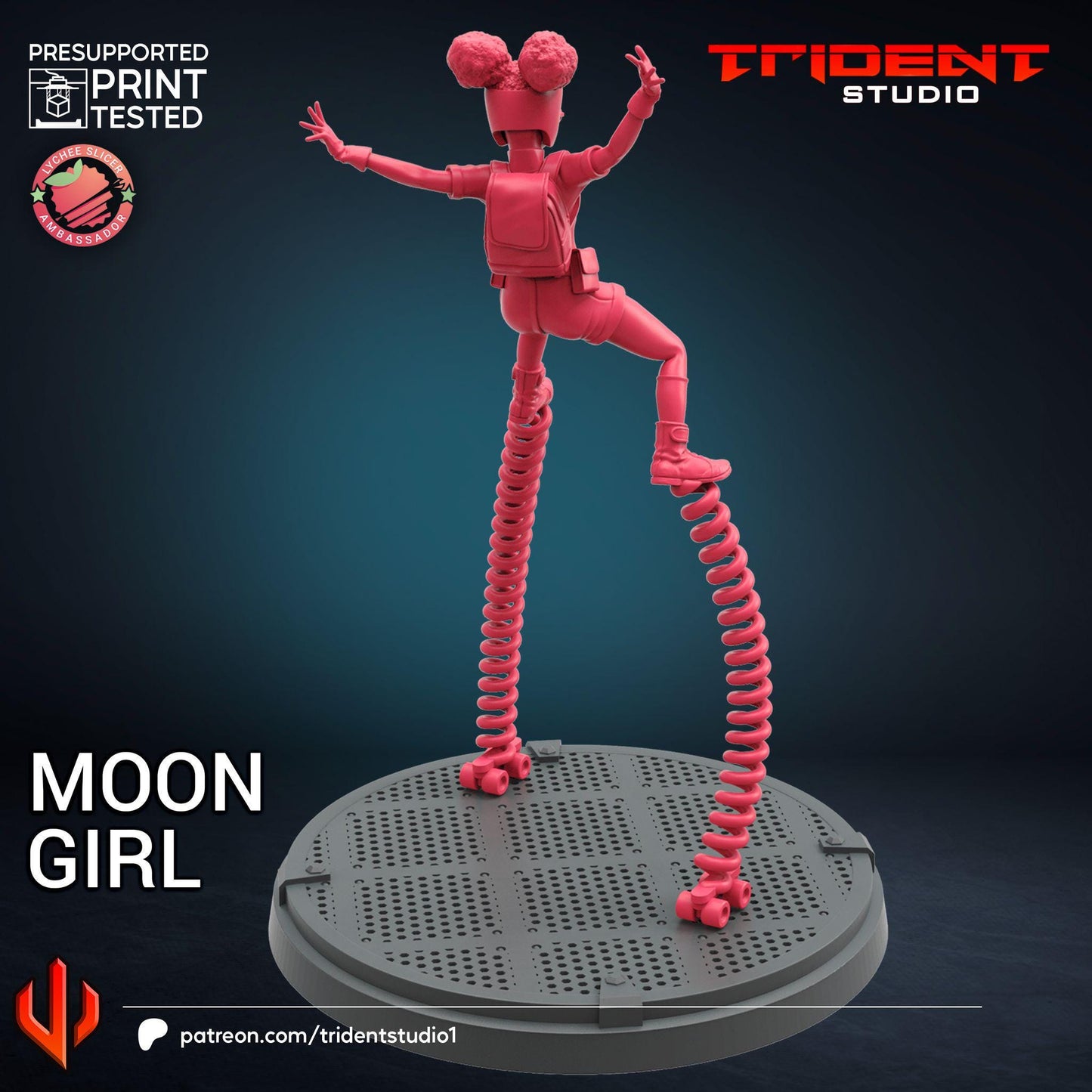 Moon Girl (Fan art sculpted by Trident Studio) (Crisis Protocol Proxy/Alternative)