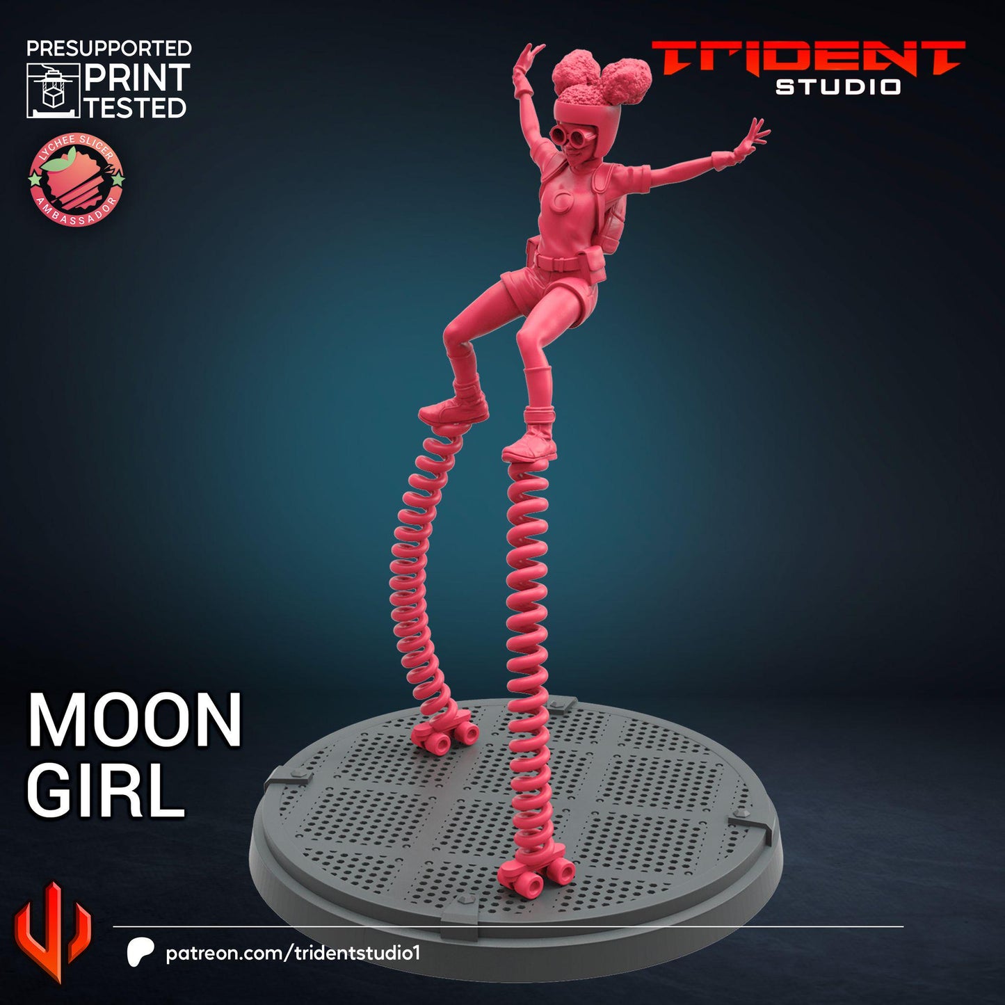 Moon Girl (Fan art sculpted by Trident Studio) (Crisis Protocol Proxy/Alternative)
