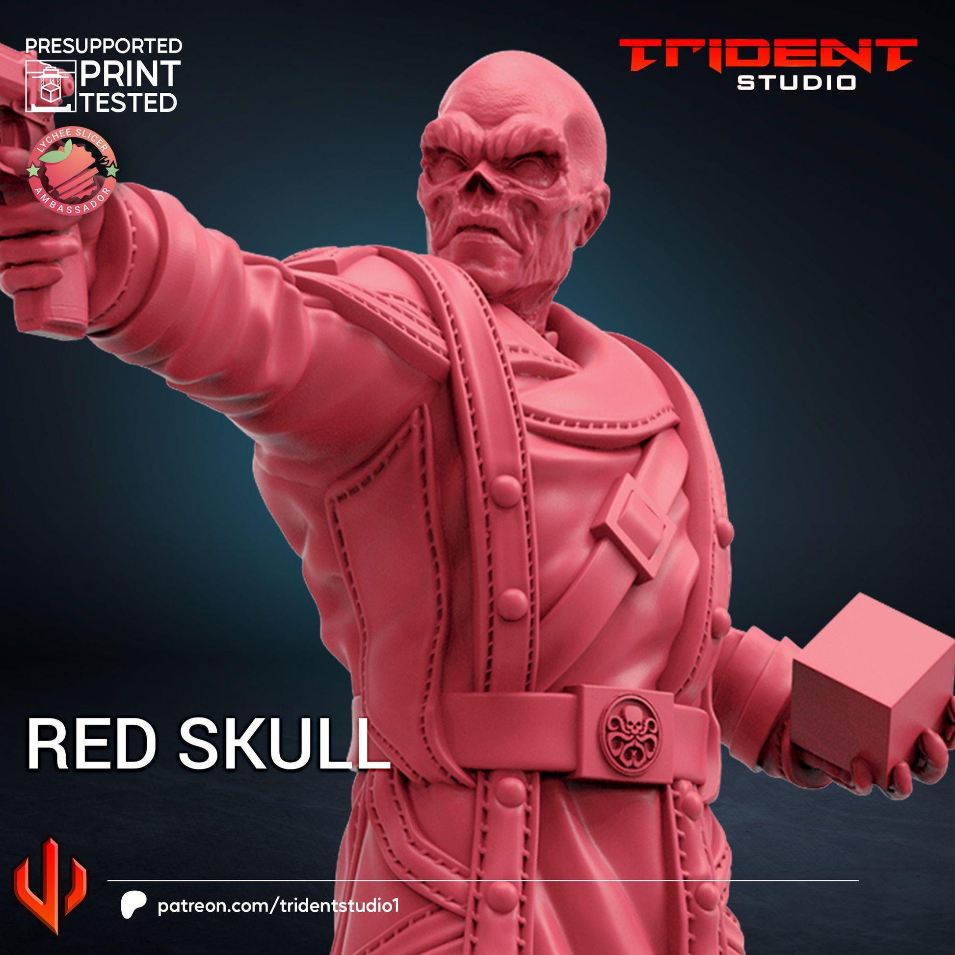 Red Skull (Fan art sculpted by Trident Studio) (Crisis Protocol Proxy/Alternative)