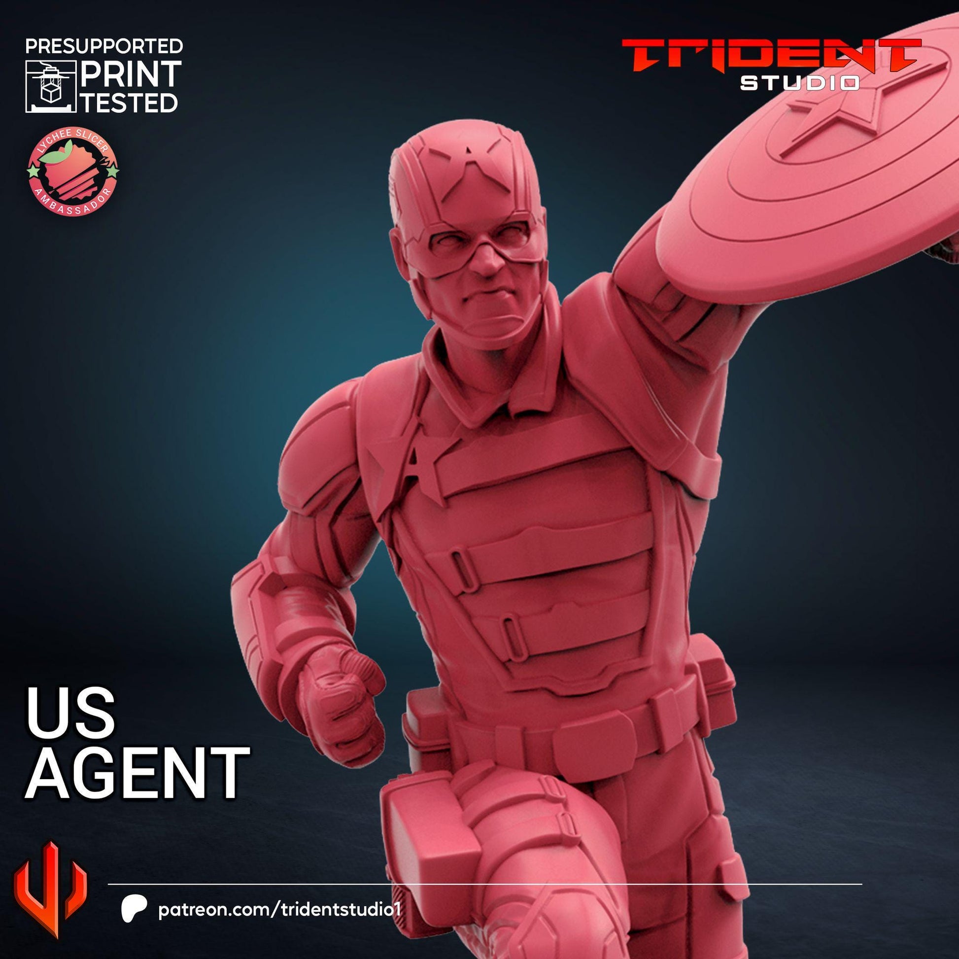 US Agent B (Fan art sculpted by Trident Studio) (Crisis Protocol Proxy/Alternative)
