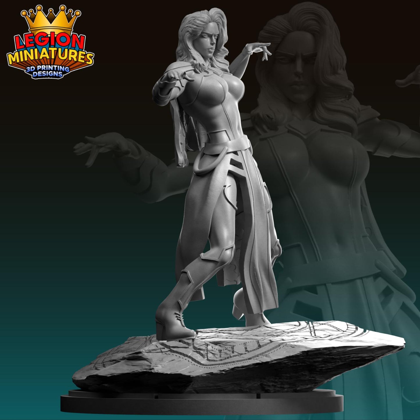 Agatha HarknessFan-Art 40mm Miniature (Sculpted by Legion Miniatures) (Crisis Protocol Proxy/Alternative)