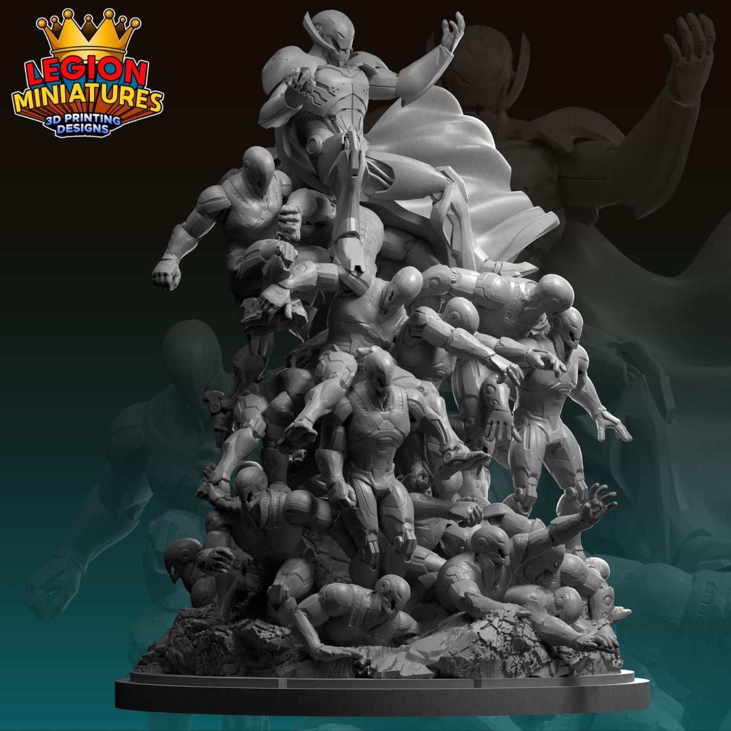 Ultron Fan-Art 40mm Miniature (Sculpted by Legion Miniatures) (Crisis Protocol Proxy/Alternative)