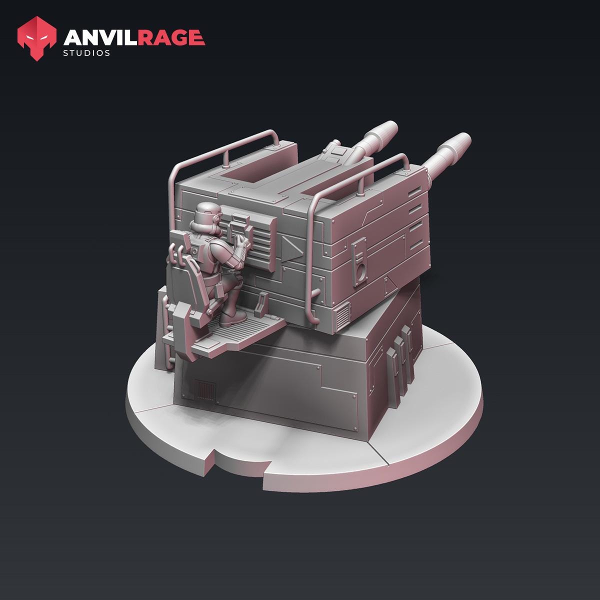 Anti Vehicle Emplacement Turret - 1 model (Sculpted by Anvilrage Studios)