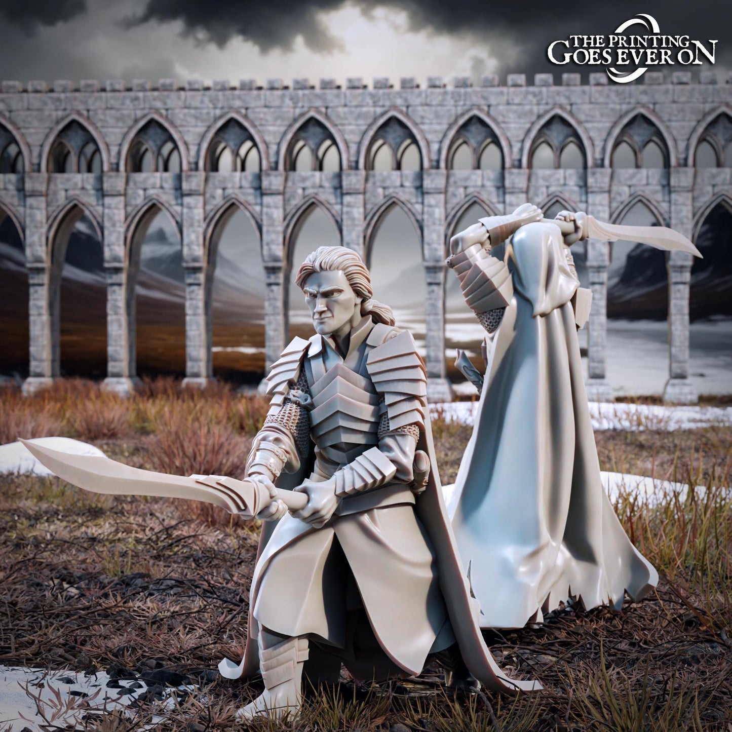 Elven Twins - Elliran & Ellidon (sculpted by Print Goes Ever On)