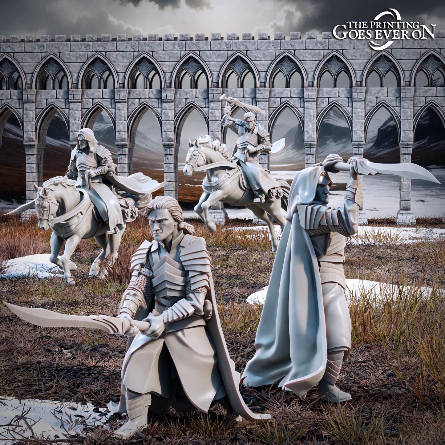 Elven Twins - Elliran & Ellidon (sculpted by Print Goes Ever On)