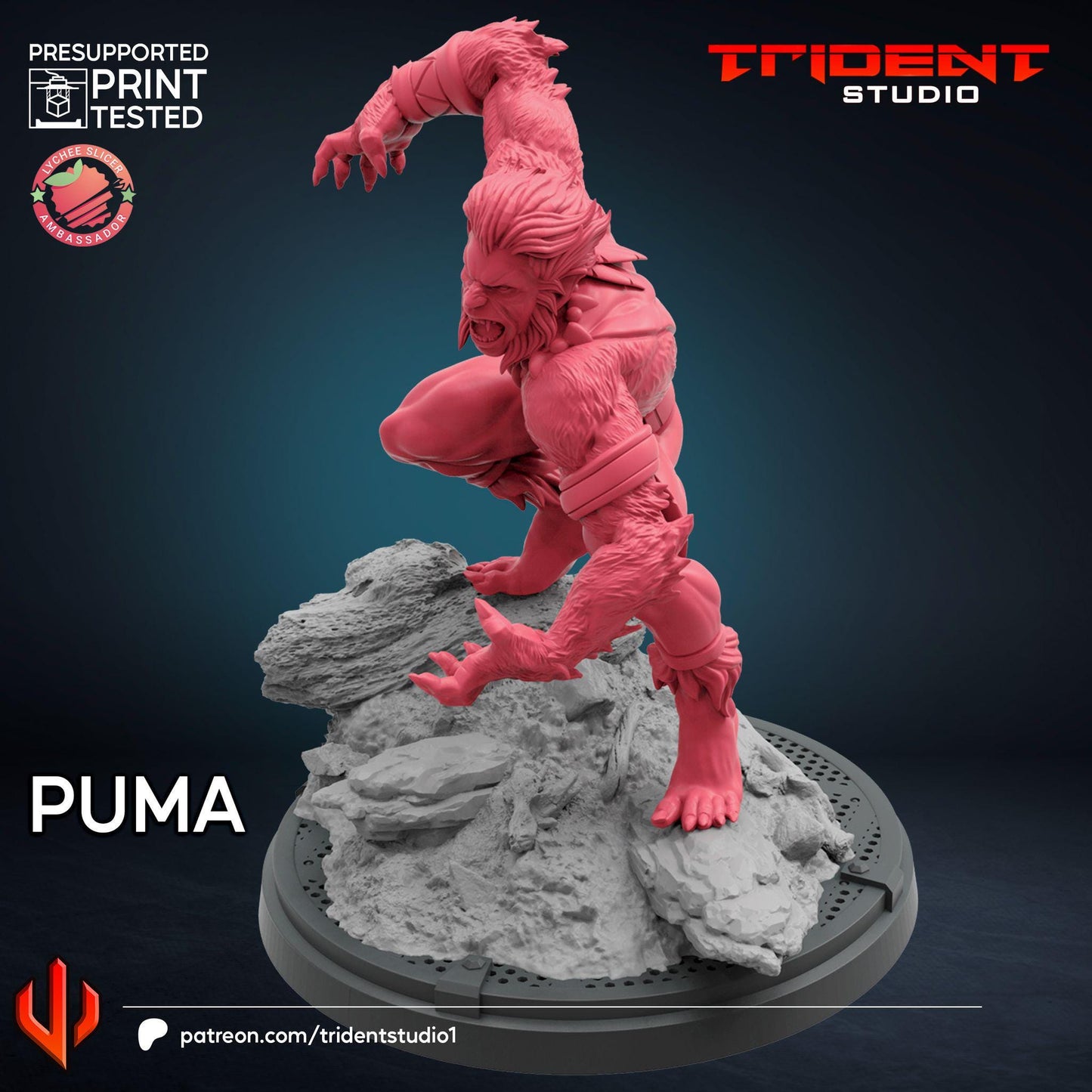 Puma (Fan art sculpted by Trident Studio) (Crisis Protocol Proxy/Alternative)