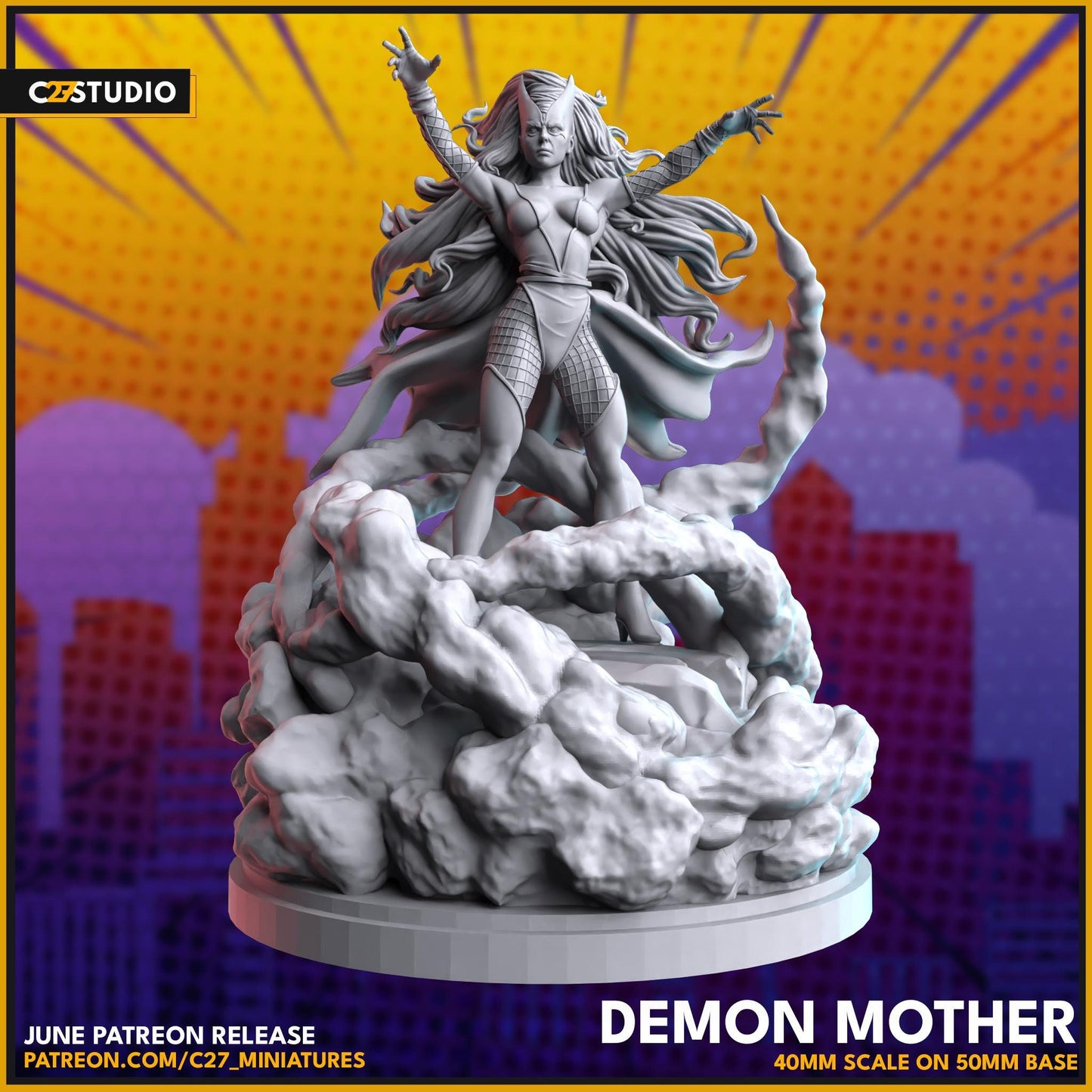 Lilith / Demon Mother 40mm miniature (sculpted by C27 collectibles) (Crisis Protocol Proxy/Alternative)