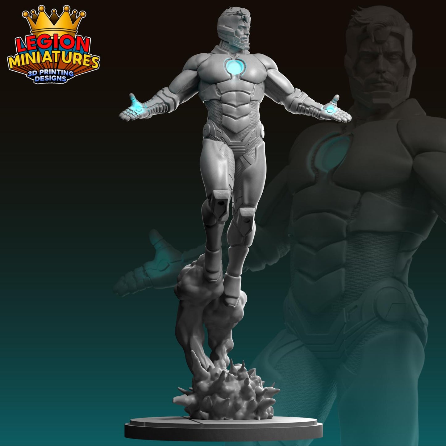 Superior Iron Man Fan-Art 40mm Miniature (Sculpted by Legion Miniatures) (Crisis Protocol Proxy/Alternative)
