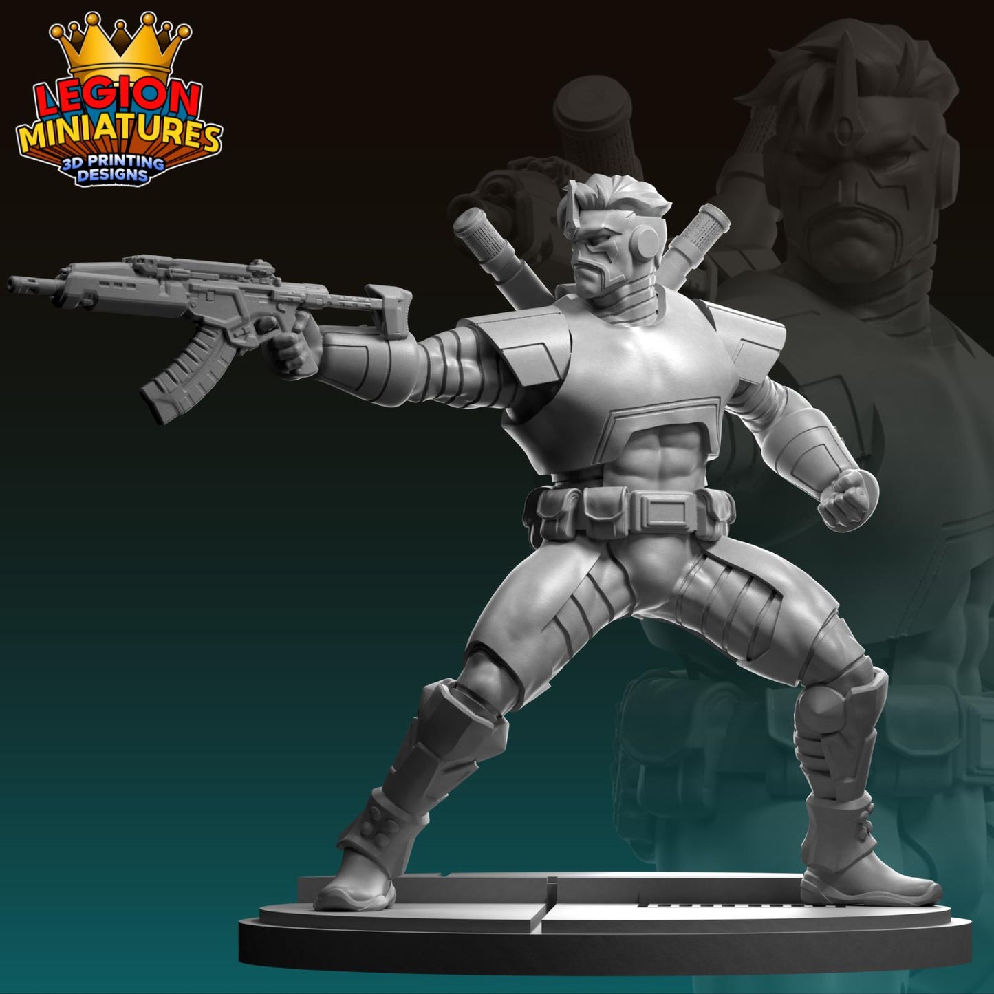 Maverick Fan-Art 40mm Miniature (Sculpted by Legion Miniatures) (Crisis Protocol Proxy/Alternative)