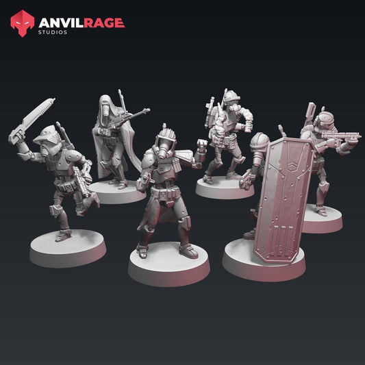Covert Ops Commando Droids - set of 6 (Sculpted by Anvilrage Studios)