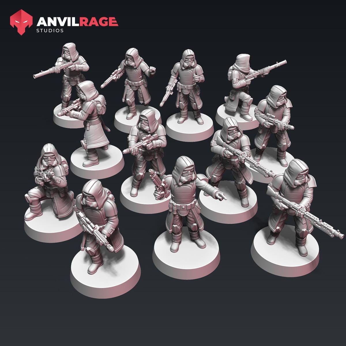 Winter Storm Soldiers - set of 6/12 (Sculpted by Anvilrage Studios)
