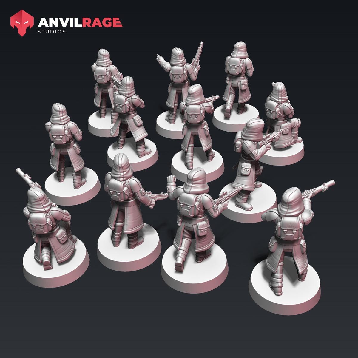 Winter Storm Soldiers - set of 6/12 (Sculpted by Anvilrage Studios)