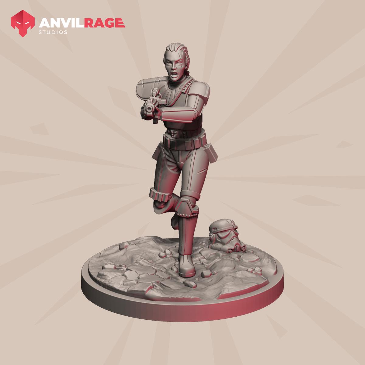 Stormsoldier Female Captain (Sculpted by Anvilrage Studios)