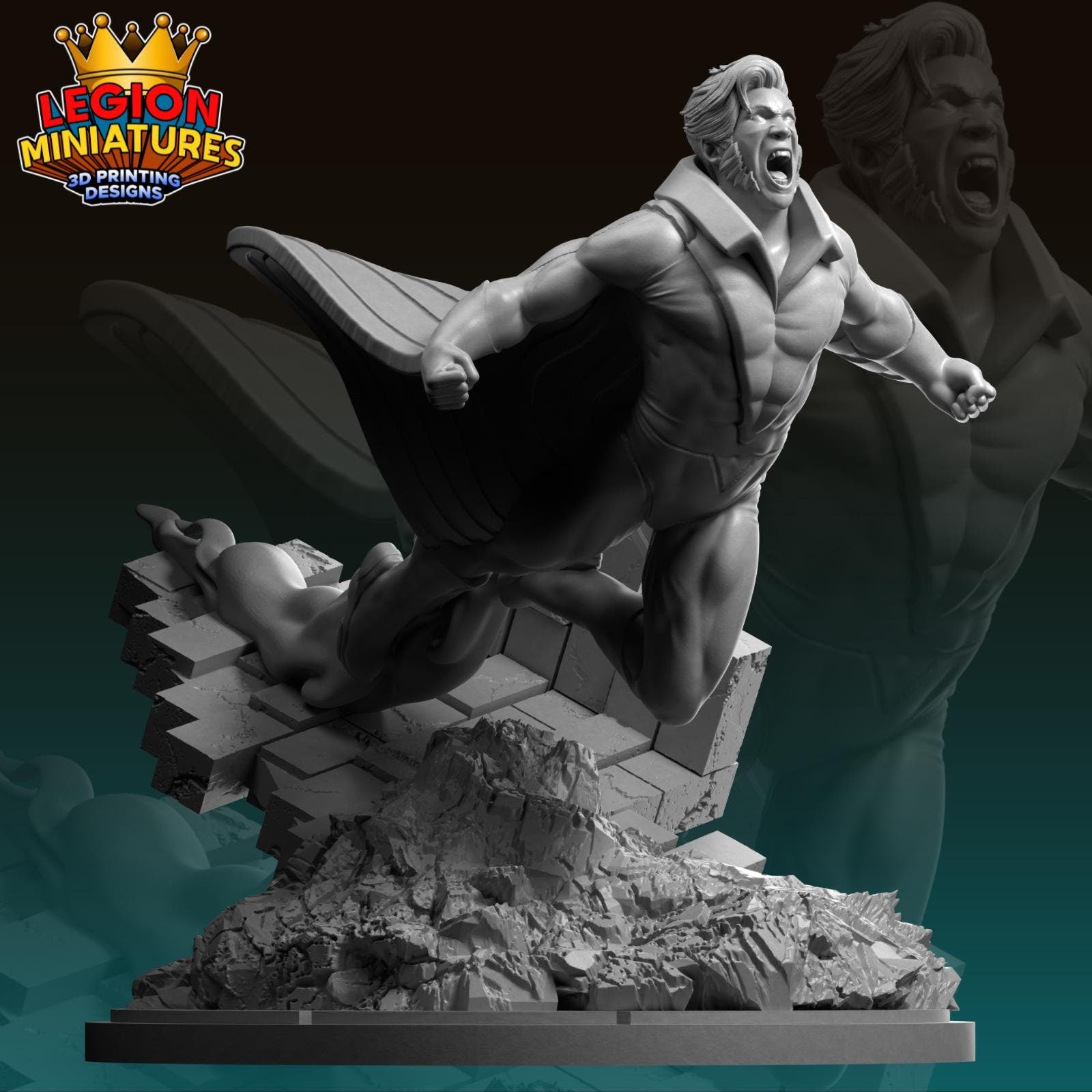 Banshee Fan-Art 40mm Miniature (Sculpted by Legion Miniatures) (Crisis Protocol Proxy/Alternative)