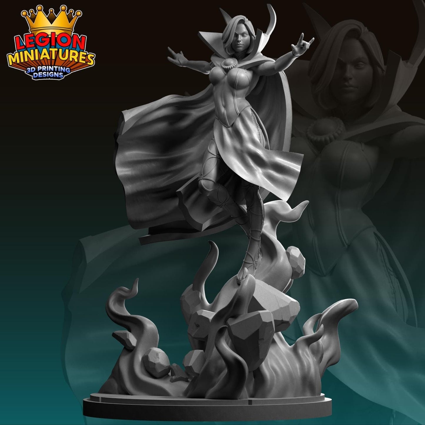 Clea Fan-Art 40mm Miniature (Sculpted by Legion Miniatures) (Crisis Protocol Proxy/Alternative)